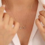 14k Gold | Infinity Bird Necklace