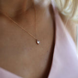 14k Gold | Teardrop Faceted Necklace