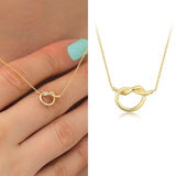 14k Gold | Circle Rope Knot Necklace