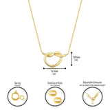 14k Gold | Circle Rope Knot Necklace