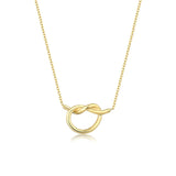 14k Gold | Circle Rope Knot Necklace