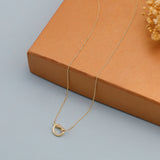 14k Gold | Circle Rope Knot Necklace