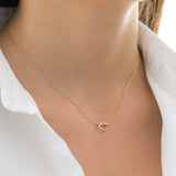 14k Gold | Circle Rope Knot Necklace