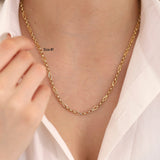 14k Gold | Barleycorn & Rolo Chain Necklace