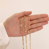 14k Gold | Barleycorn & Rolo Chain Necklace