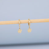 14k Gold | 4 Leaf Clover Earrings