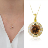 14k Gold | Paved Diaspore Gemstone Necklace