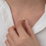 14k Gold | Paved Diaspore Gemstone Necklace