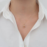 14k Gold | Paved Diaspore Gemstone Necklace