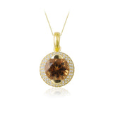 14k Gold | Paved Diaspore Gemstone Necklace