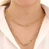 14k Gold | Thick Barleycorn Chain Necklace