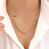 14k Gold | Thick Barleycorn Chain Necklace