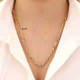 14k Gold | Thick Barleycorn Chain Necklace