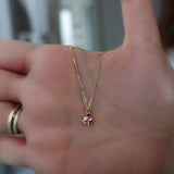 14k Gold | Pink Ladybug Necklace