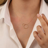 14k Gold | Interlocking Circles Necklace