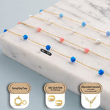 14k Gold | Dark Blue Opal Beaded Necklace