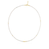 14k Gold | Crystal Moonstone Beaded Necklace