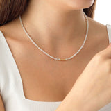 14k Gold | Crystal Moonstone Beaded Necklace