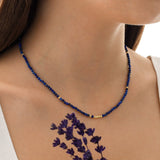 14k Gold | Lapis Lazuli Beaded Necklace