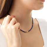 14k Gold | Lapis Lazuli Beaded Necklace