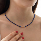 14k Gold | Lapis Lazuli Beaded Necklace