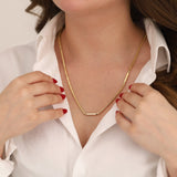 14k Gold | Wheat Chain Necklace with Tubes