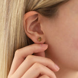 14k Gold | Diaspore Oval Stud Earrings