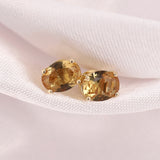 14k Gold | Diaspore Oval Stud Earrings