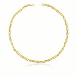 14k Gold | Elongated Chunky Staple Chain Necklace