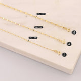 14k Gold | Boomerang Sequin Chain Necklace