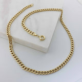 14k Gold | Cuban Chain Necklace with Sailor Clasp