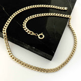 14k Gold | Cuban Chain Necklace with Sailor Clasp