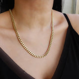 14k Gold | Cuban Chain Necklace with Sailor Clasp