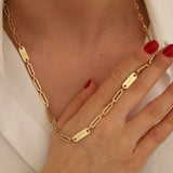 14k Gold | Name Engravable Paperclip Necklace