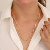 14k Gold | Flat Oval Cable Chain Necklace