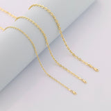 14k Gold | Flat Oval Cable Chain Necklace