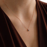 14k Gold | Round Evil Eye Minimal Necklace