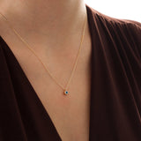 14k Gold | Round Evil Eye Minimal Necklace