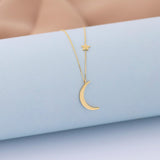 14k Gold | Crescent And Star Necklace