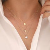 14k Gold | Clover Leaf Minimal Necklace