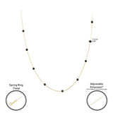 14k Gold | Onyx Beaded Necklace