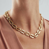 14k Gold | Chunky Coffee Bean Chain Necklace