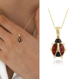 14k Gold | Red Ladybug Necklace