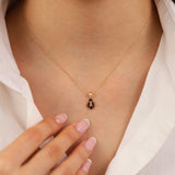 14k Gold | Red Ladybug Necklace