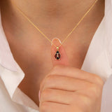 14k Gold | Red Ladybug Necklace