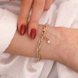 14k Gold | Swirl Chain Bracelet