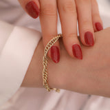 14k Gold | Swirl Chain Bracelet