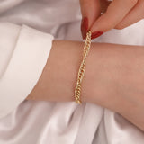 14k Gold | Swirl Chain Bracelet