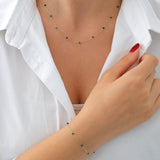 14k Gold | Malachite Beaded Necklace