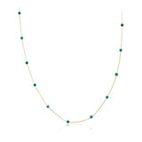 14k Gold | Malachite Beaded Necklace